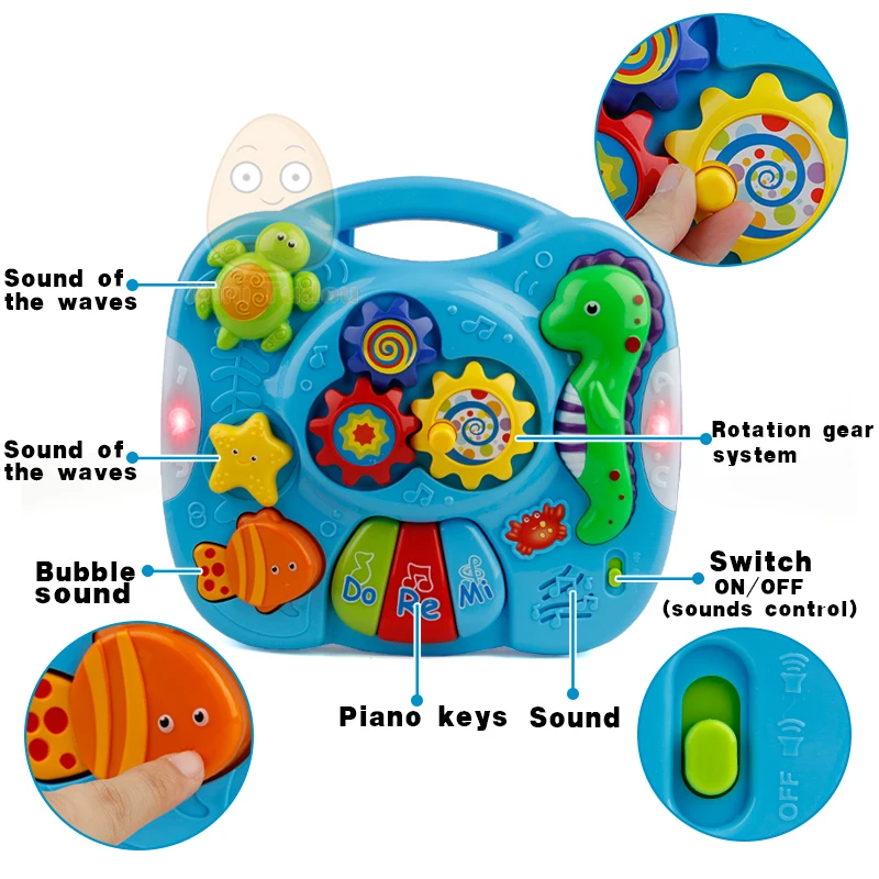 Mini Tudou Baby Music Learning Table – 5-Scale Keyboard, Lights & Sounds – image 3