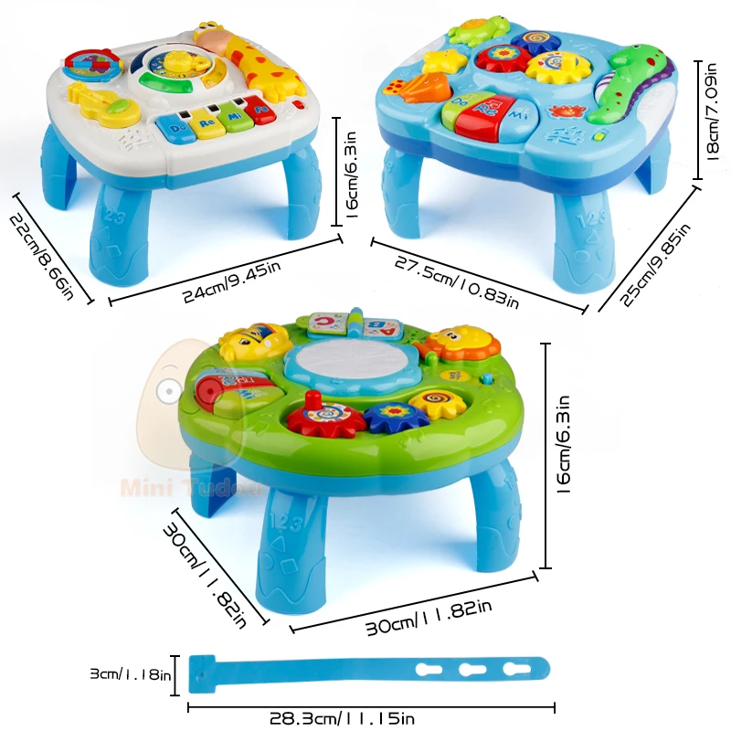 Mini Tudou Baby Music Learning Table – 5-Scale Keyboard, Lights & Sounds – image 6