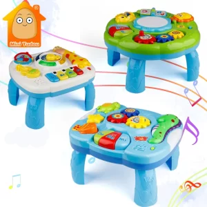 Mini Tudou Baby Music Learning Table – 5-Scale Keyboard, Lights & Sounds