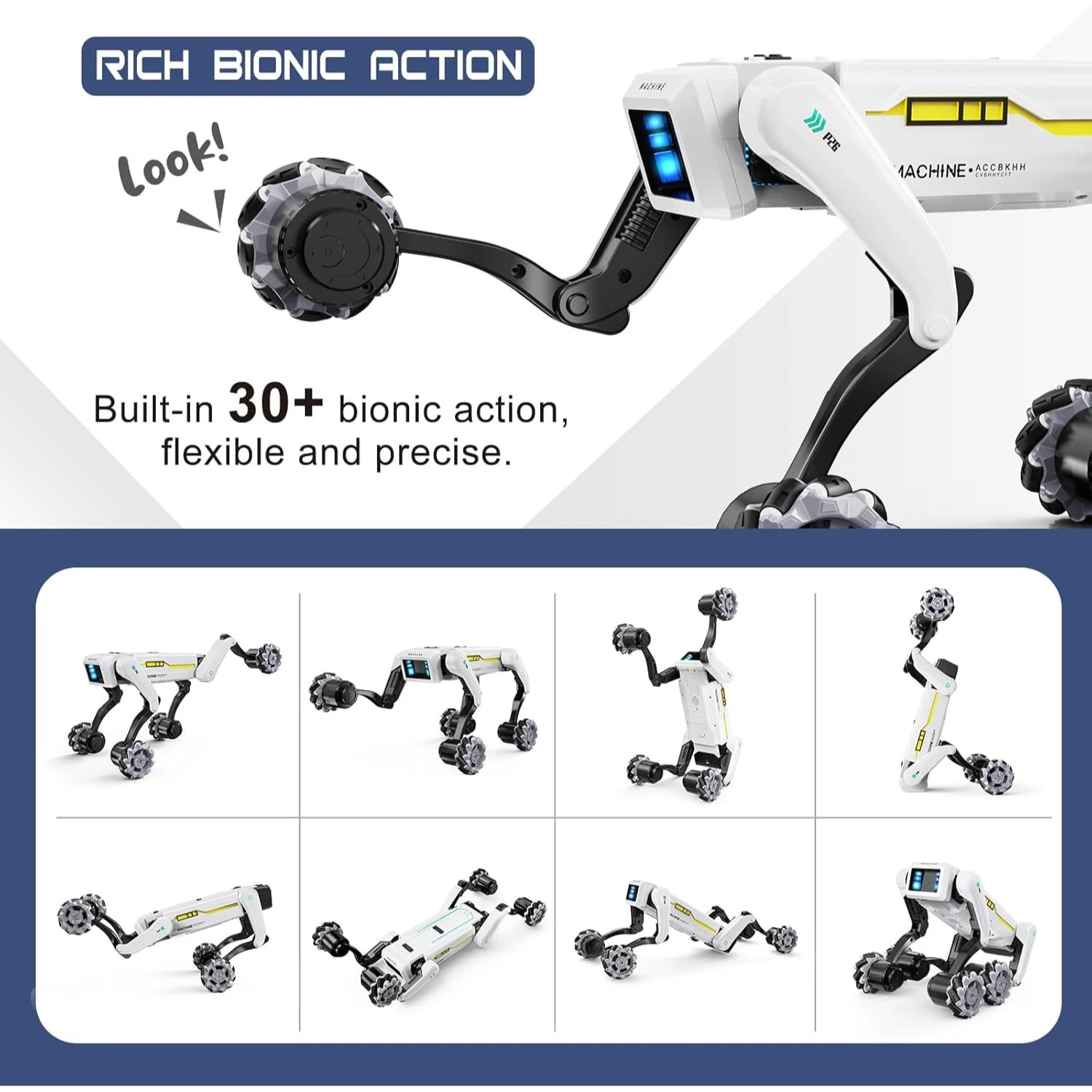 Smart Robot Dog – 30+ Moves, English Voice Commands, App & Remote, USB-C – image 3