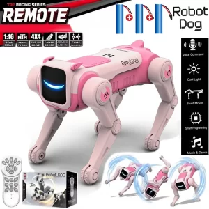 OUZEY Bionic Robot Dog with Clip – 30m Range, Auto Demo Mode