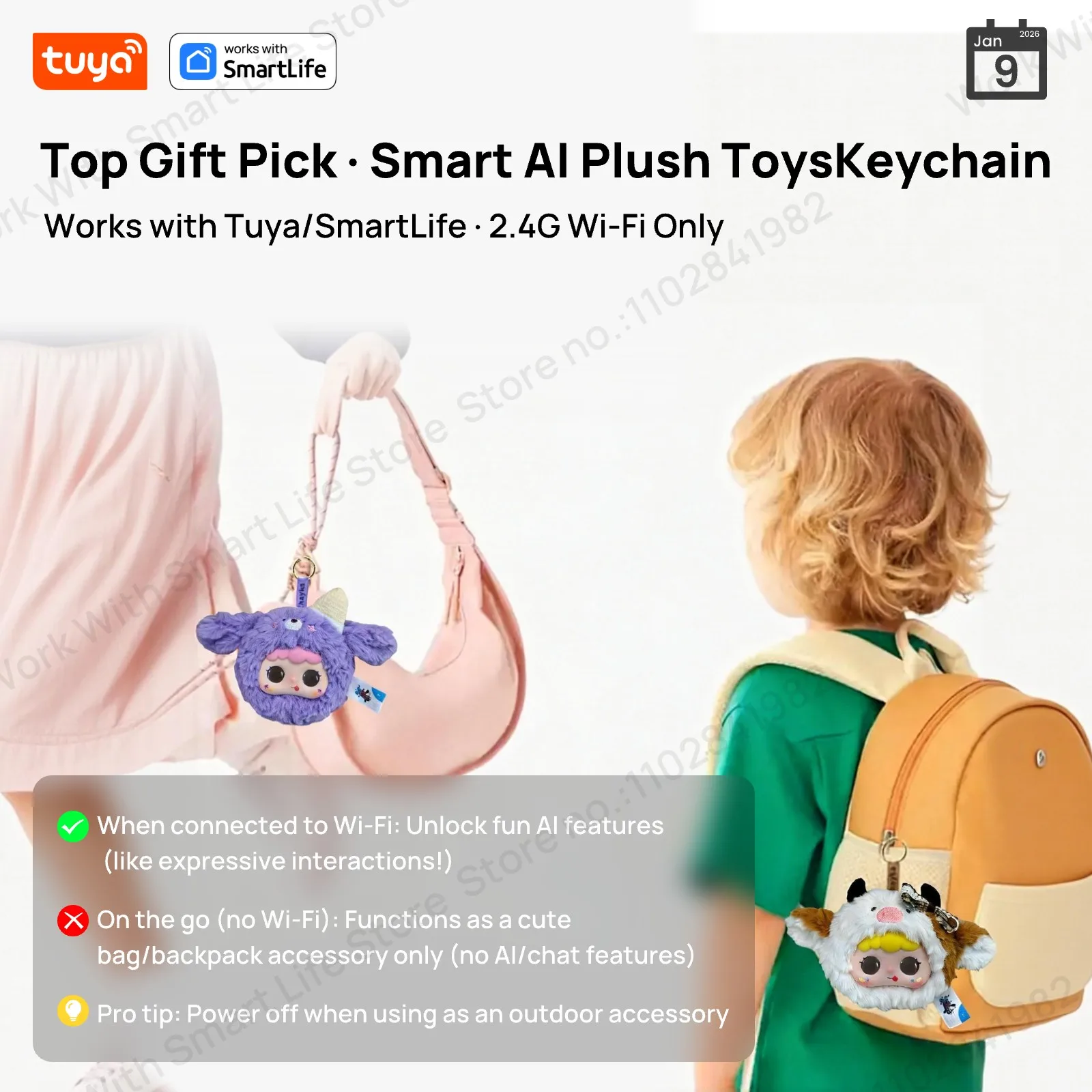 Tuya AI Plush Robot – LED Eyes, English Voice Control, No Camera – image 5
