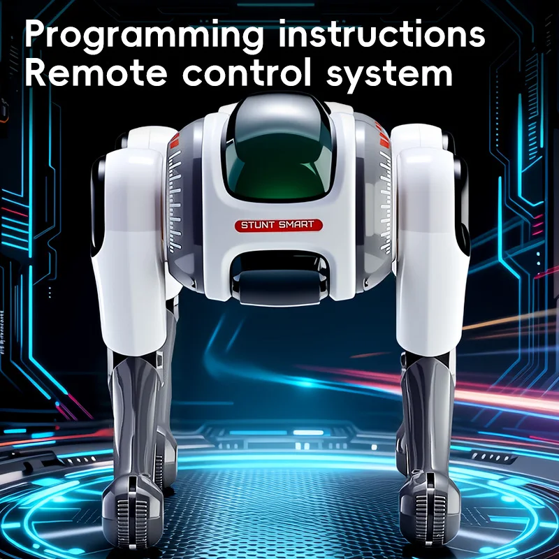 1508B Stunt Robot Dog – Dual Remote & Voice Control, Programmable Flips