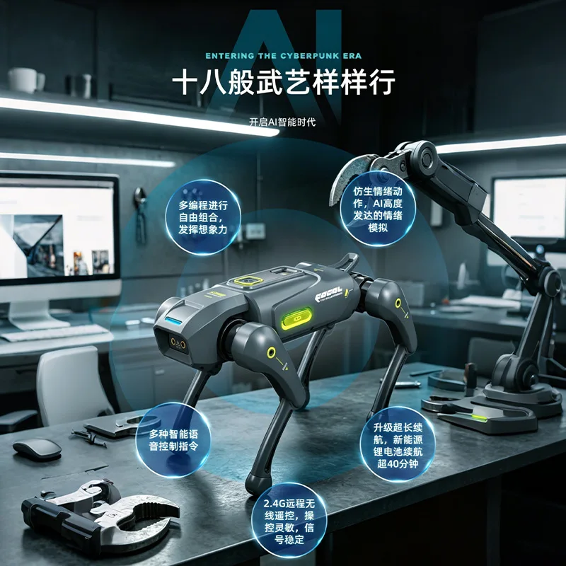 Cocol 8-Wheel Robot Dog – Bionic Lights, Music & Dance, Long Battery Life – image 2