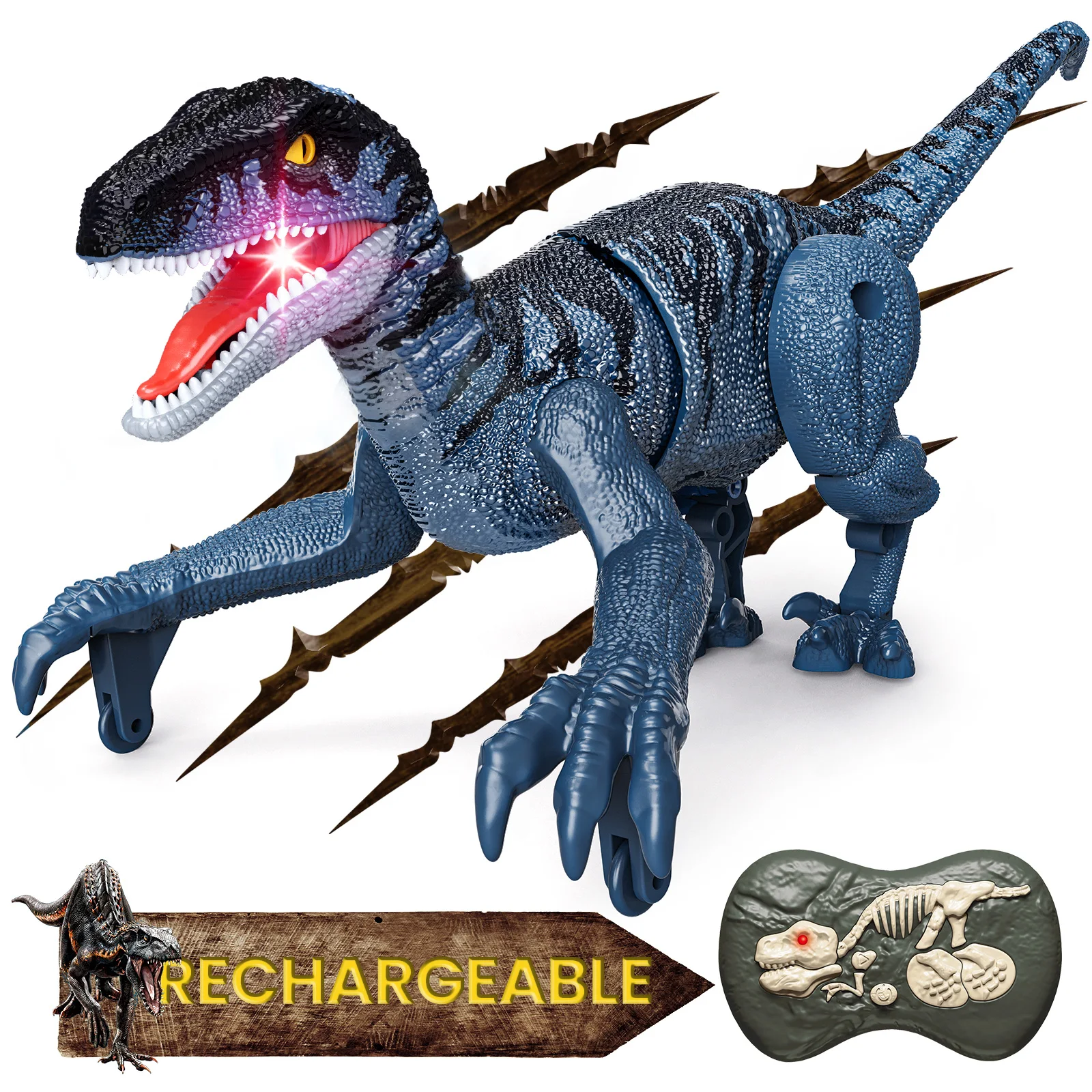 RC Velociraptor – Walking, Growling Dinosaur with Head & Tail Motion