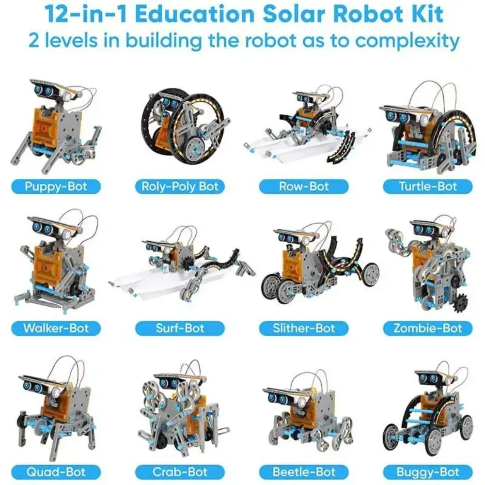 wishiot 12-in-1 Solar Robot Science Kit – Battery-Free Builds – image 3
