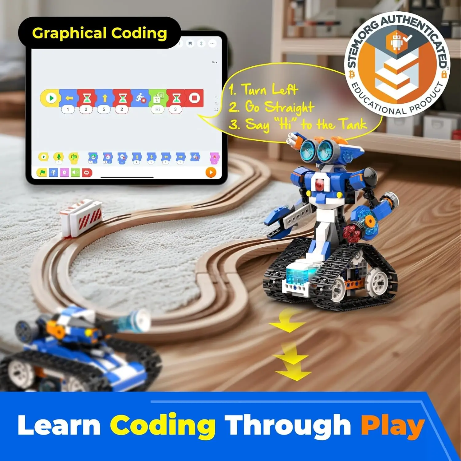 Apitor Robot J – 6-in-1 Coding Robot Kit, App & Remote, Ages 6–12 – image 4
