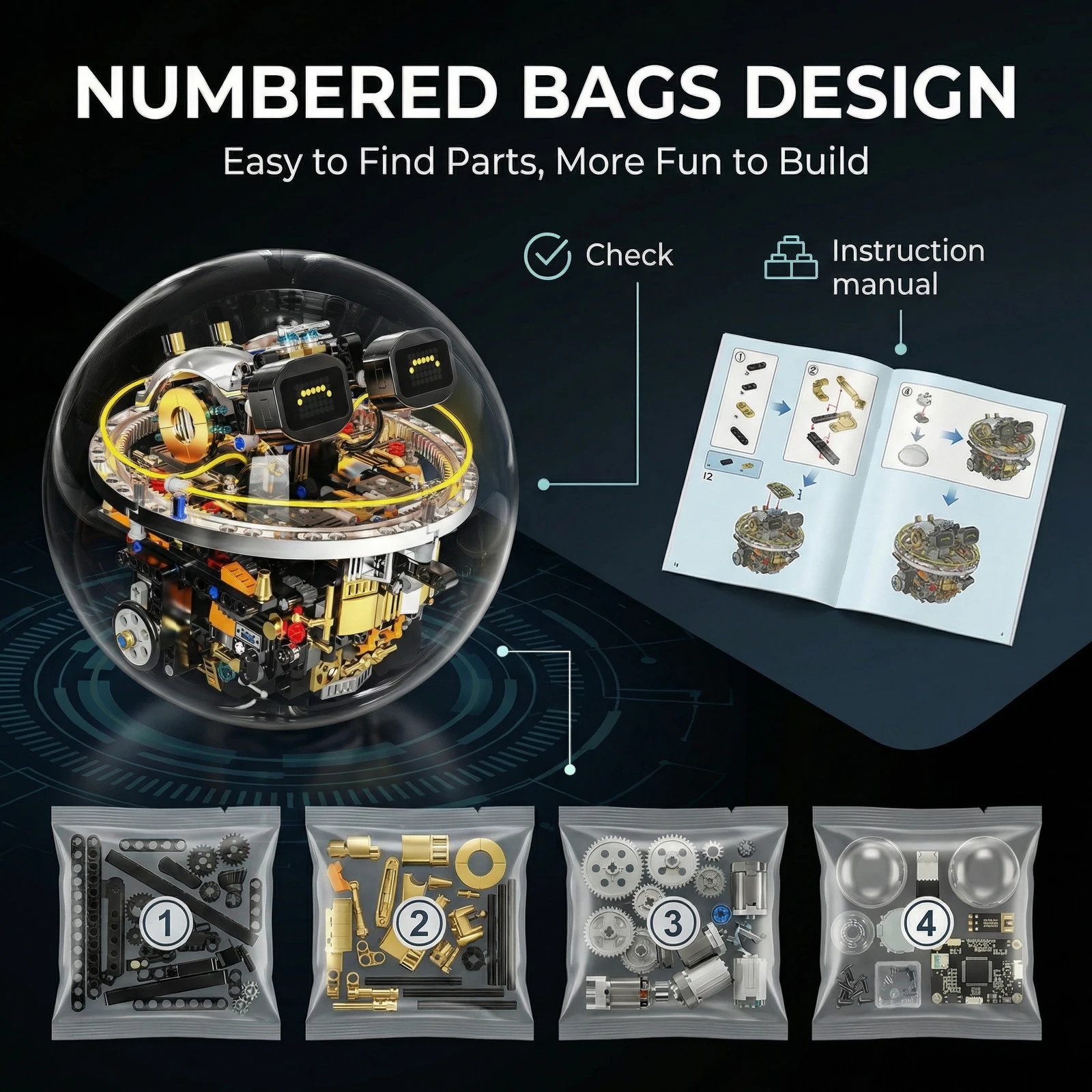 Leleopodo Spherical Robot Kit – Build, Code & Remote Control Ball – image 4