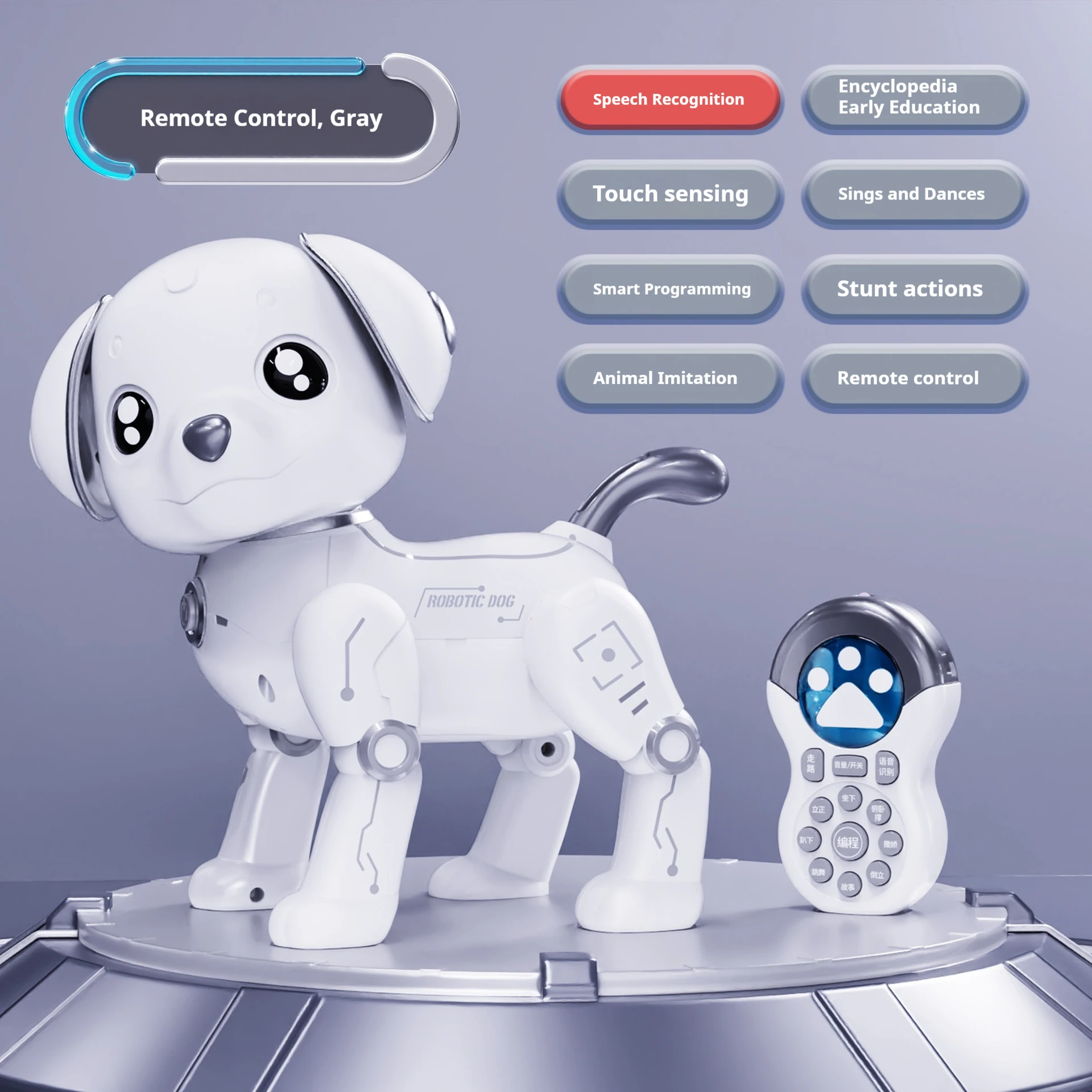 4DRC Touch-Sensing Robot Puppy – Programmable Stunts, Walking & Barking – image 8