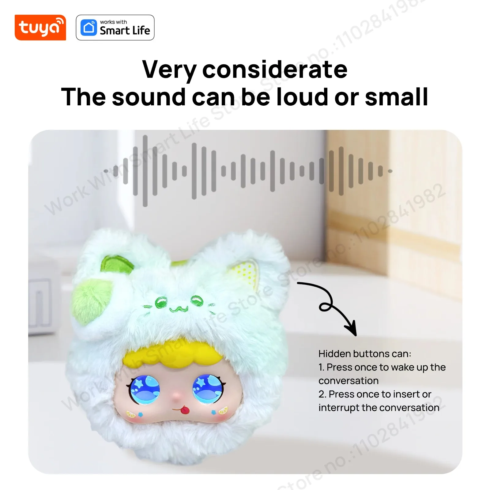Green Grape Cat AI Plush – Tuya Smart Life Companion with Voice Chat & Memory – image 3