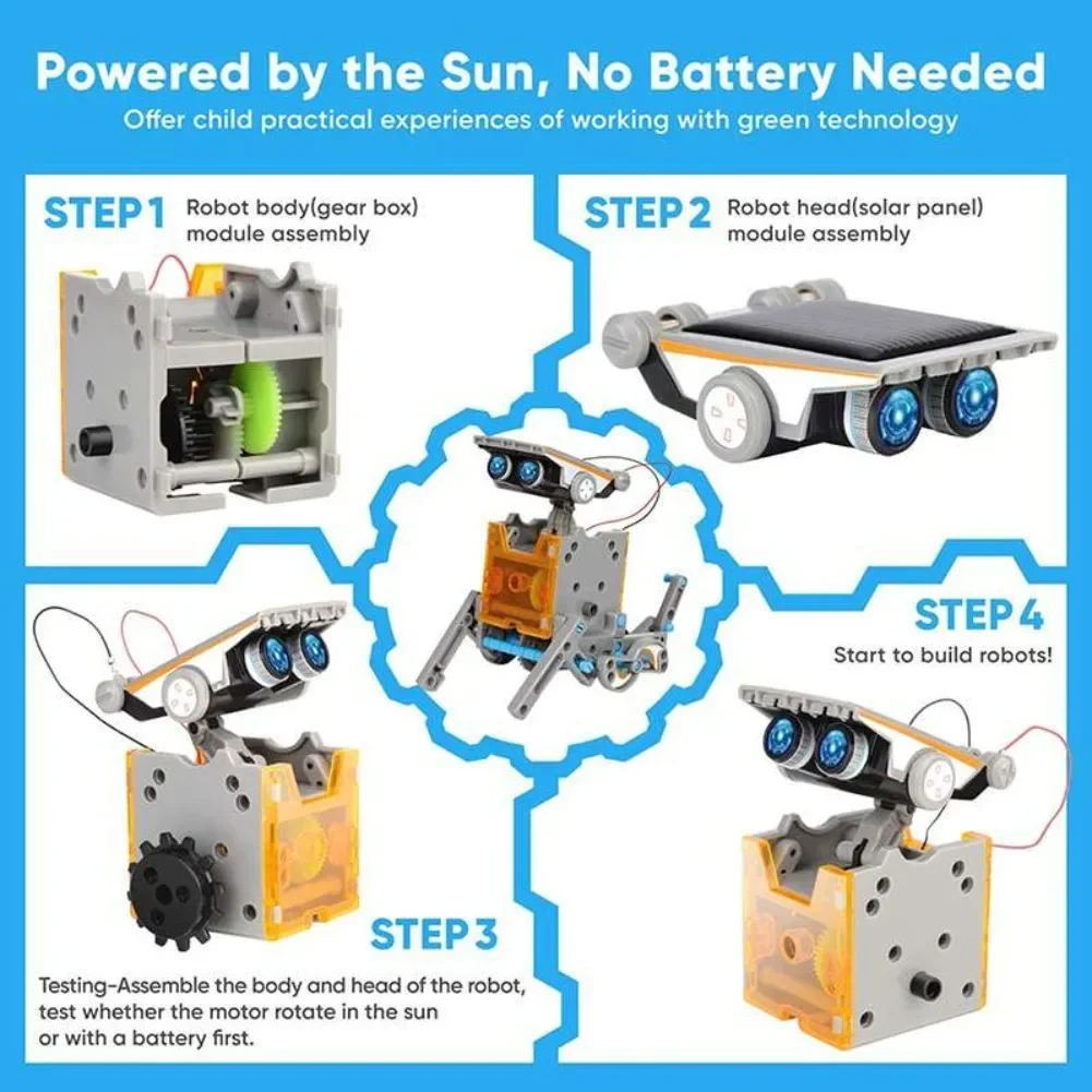 wishiot 12-in-1 Solar Robot Science Kit – Battery-Free Builds – image 4