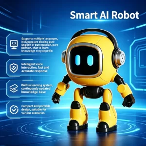 Multilingual AI Companion Robot – 37 Languages, Voice Controlled