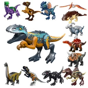 Yiuiuly Dinosaur Brick Set – 10 Buildable Models, Lego Compatible
