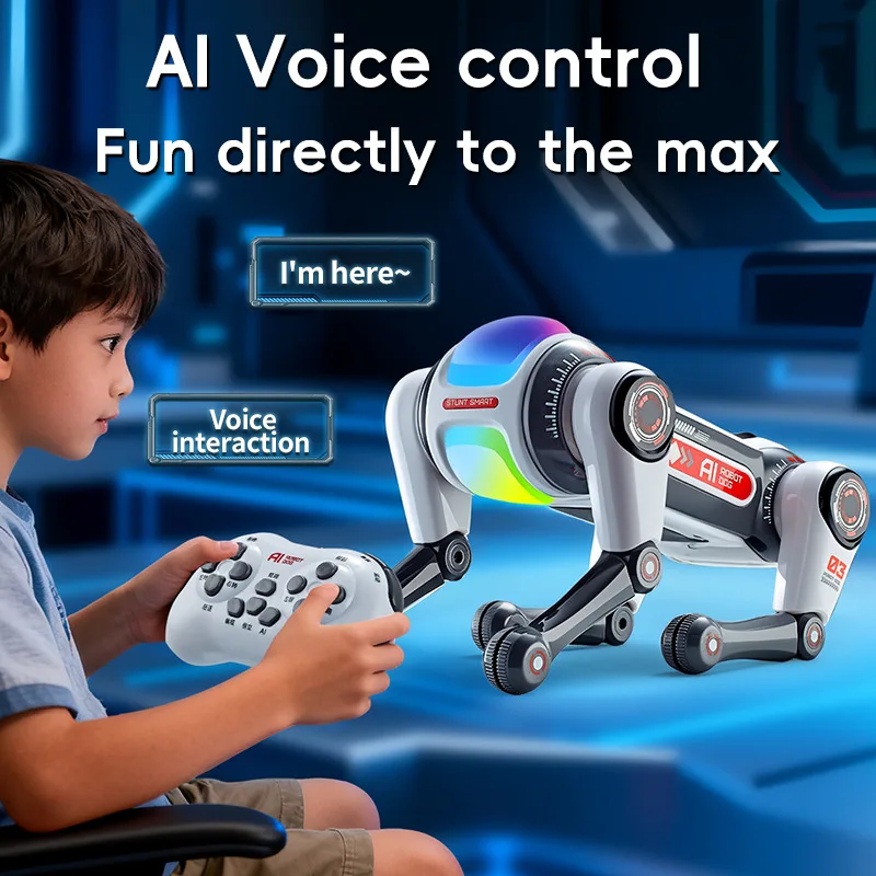 1508B Stunt Robot Dog – Dual Remote & Voice Control, Programmable Flips – image 5
