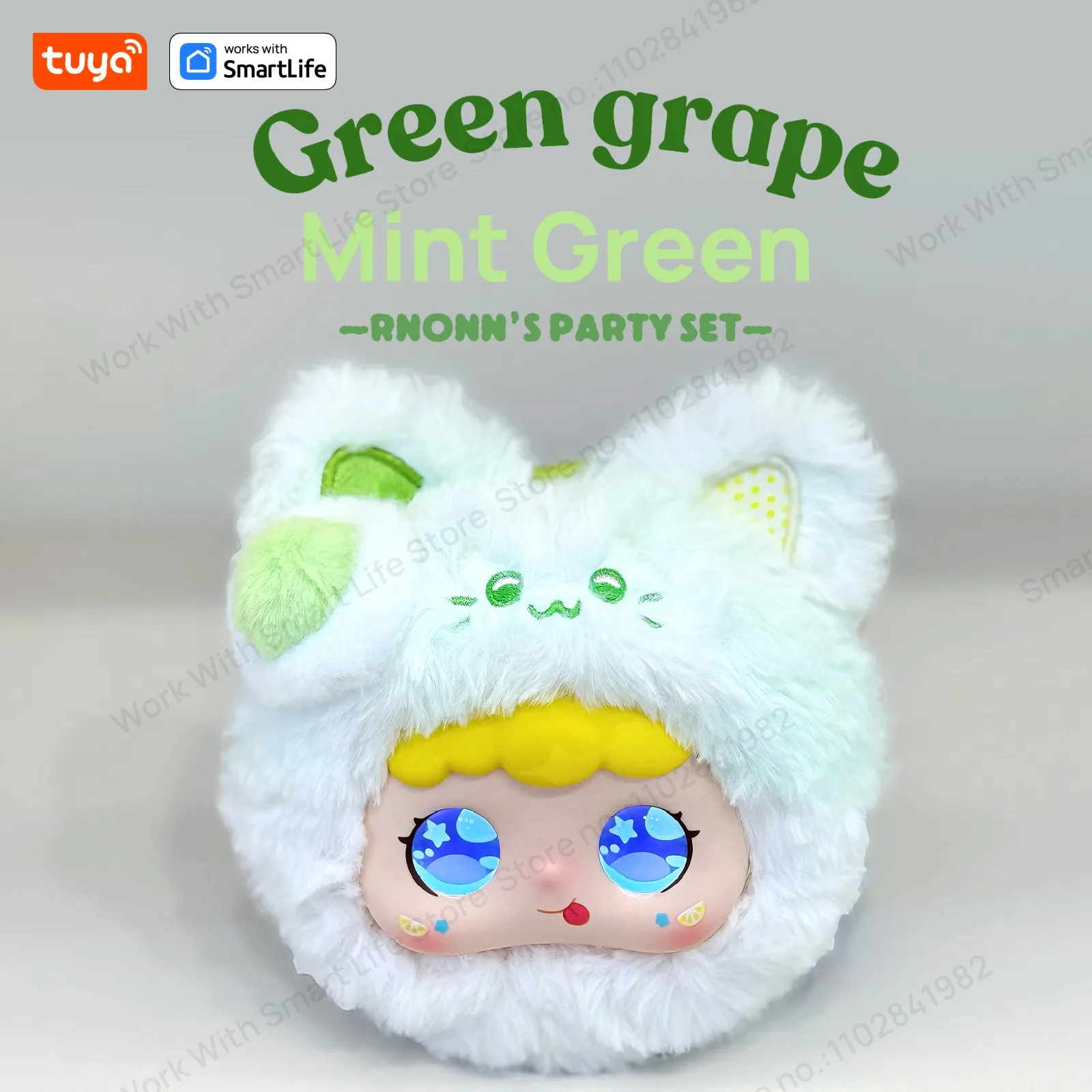 Green Grape Cat AI Plush – Tuya Smart Life Companion with Voice Chat & Memory – image 2