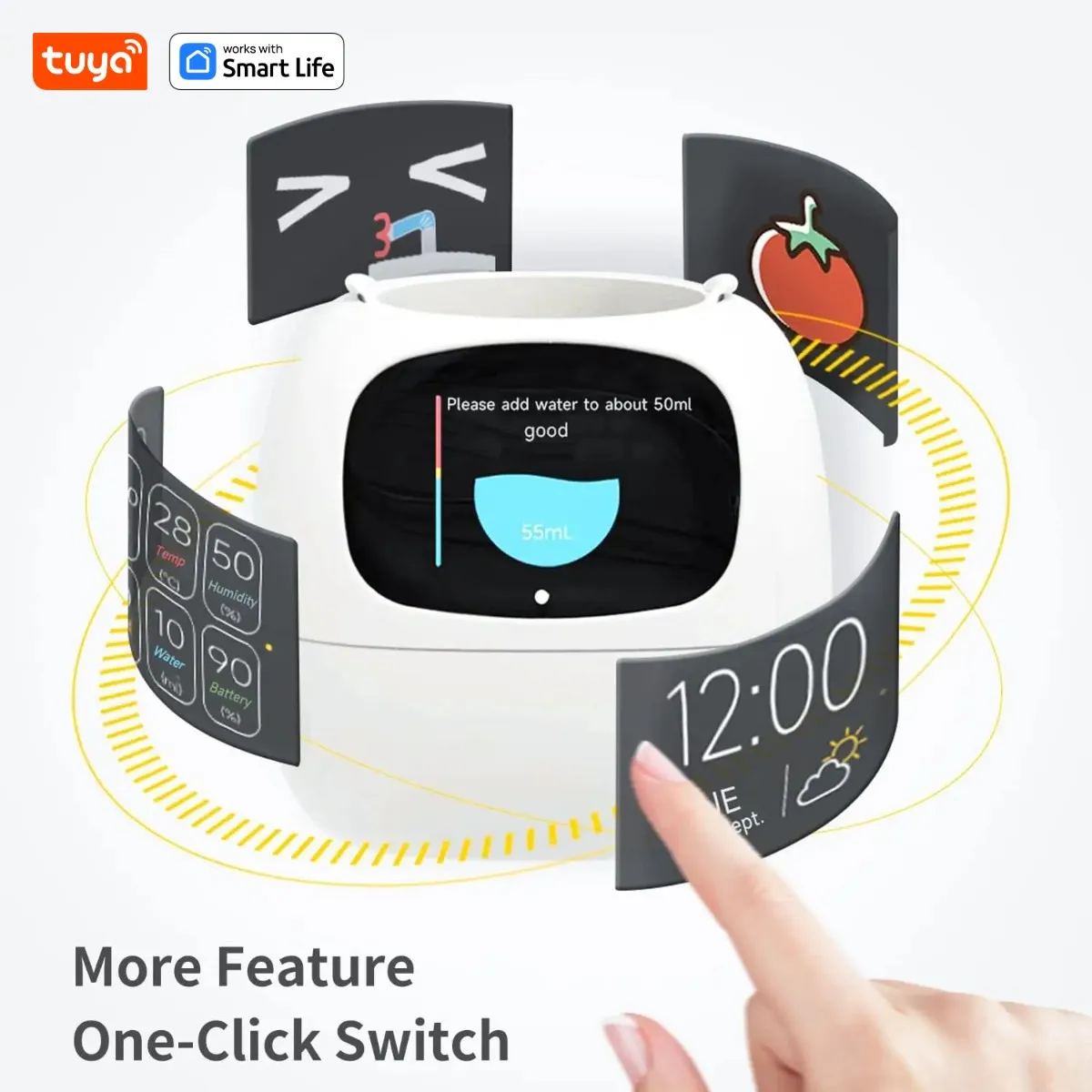 Tuya Ivy Smart Plant Pot – AI Plant Face with Water Alerts – image 2