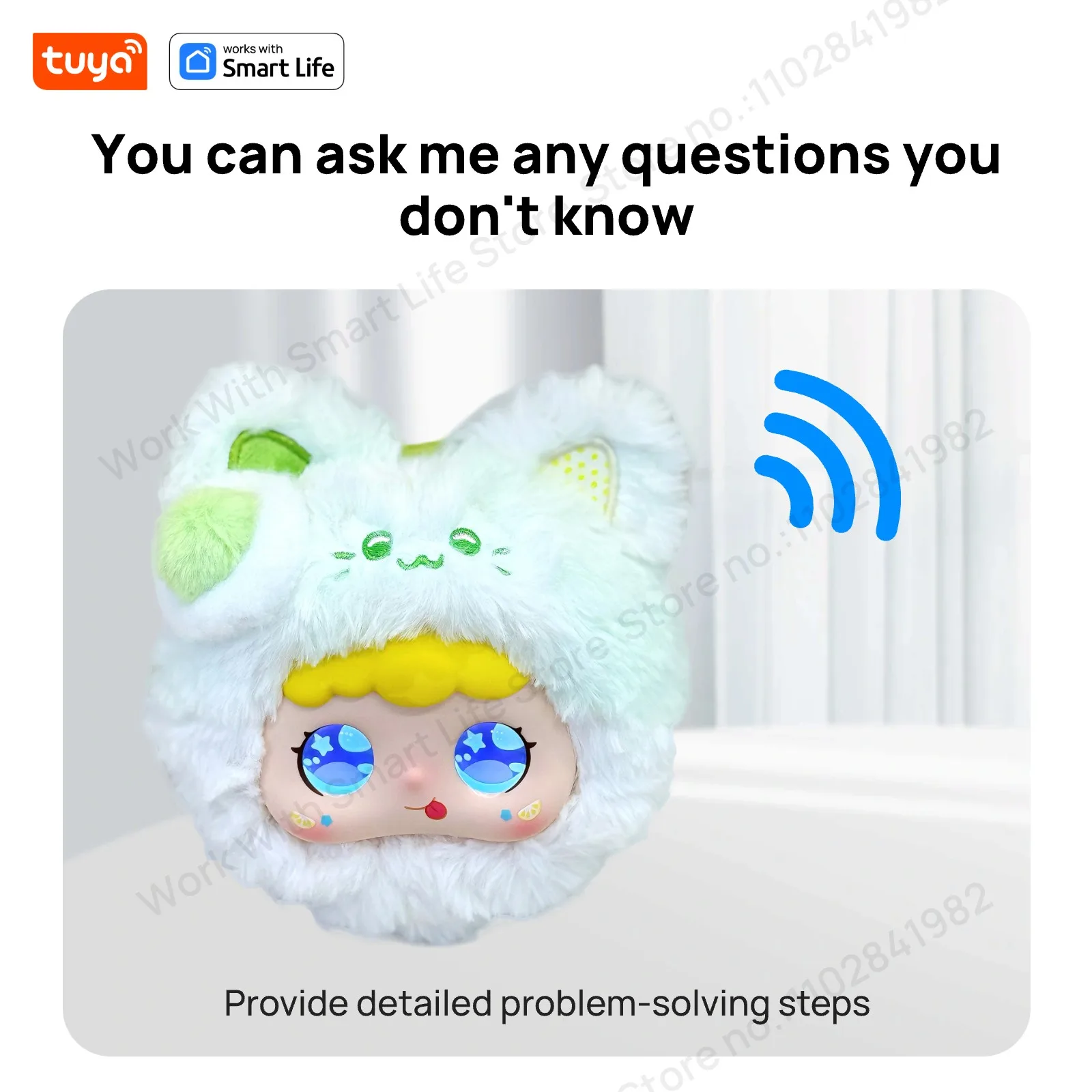 Green Grape Cat AI Plush – Tuya Smart Life Companion with Voice Chat & Memory – image 4