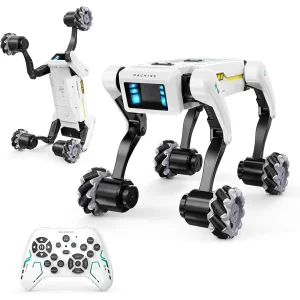 Smart Robot Dog – 30+ Moves, English Voice Commands, App & Remote, USB-C