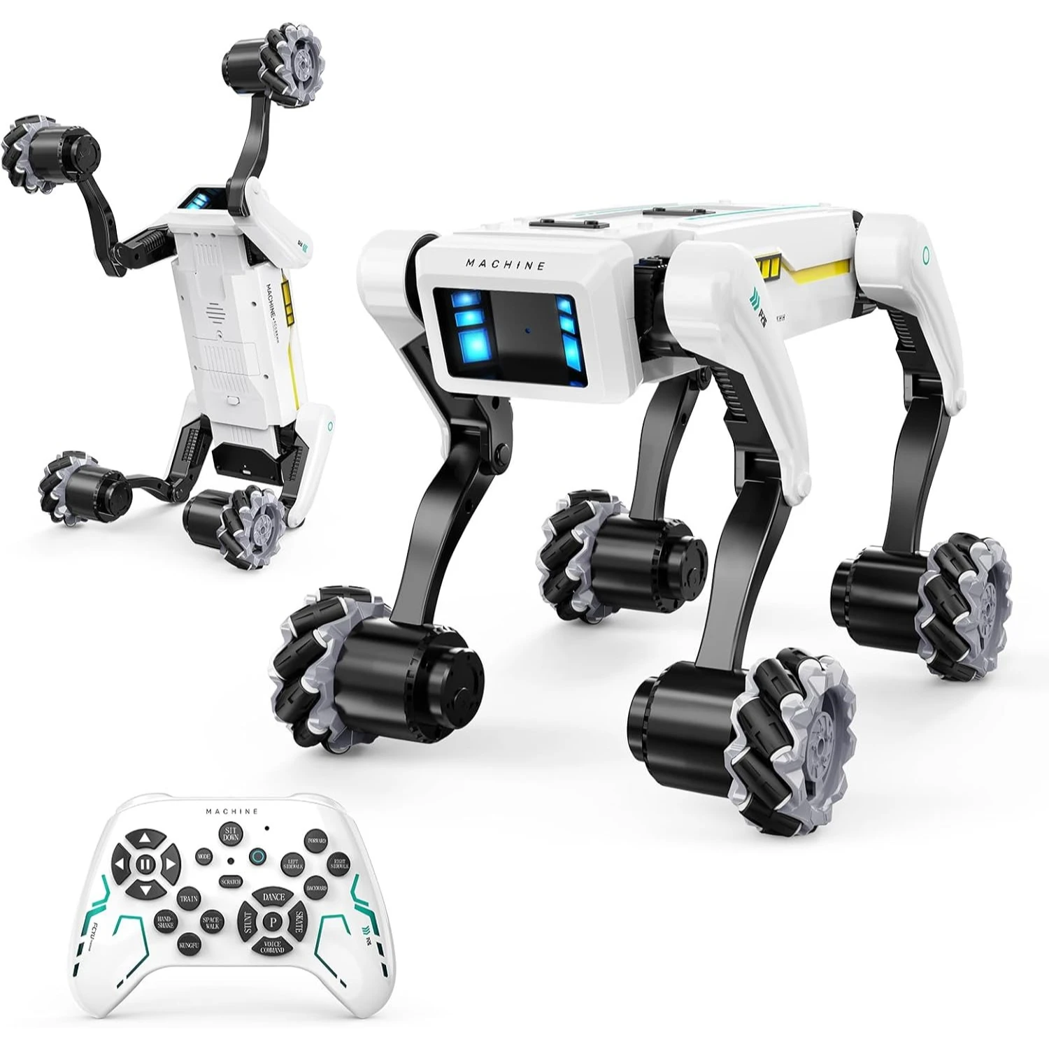 Smart Robot Dog – 30+ Moves, English Voice Commands, App & Remote, USB-C