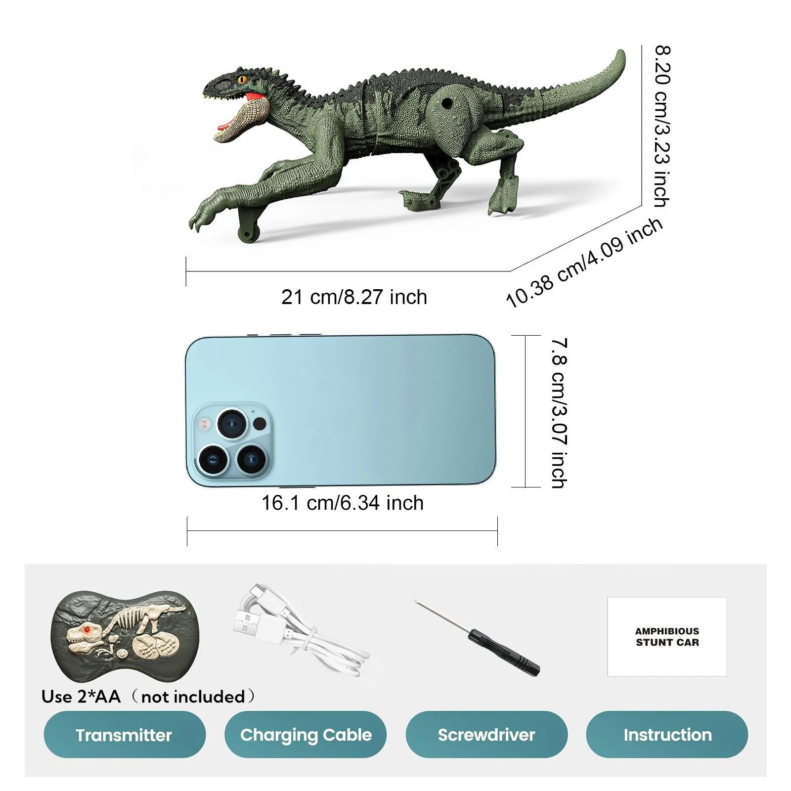 RC Velociraptor – Walking, Growling Dinosaur with Head & Tail Motion – image 7