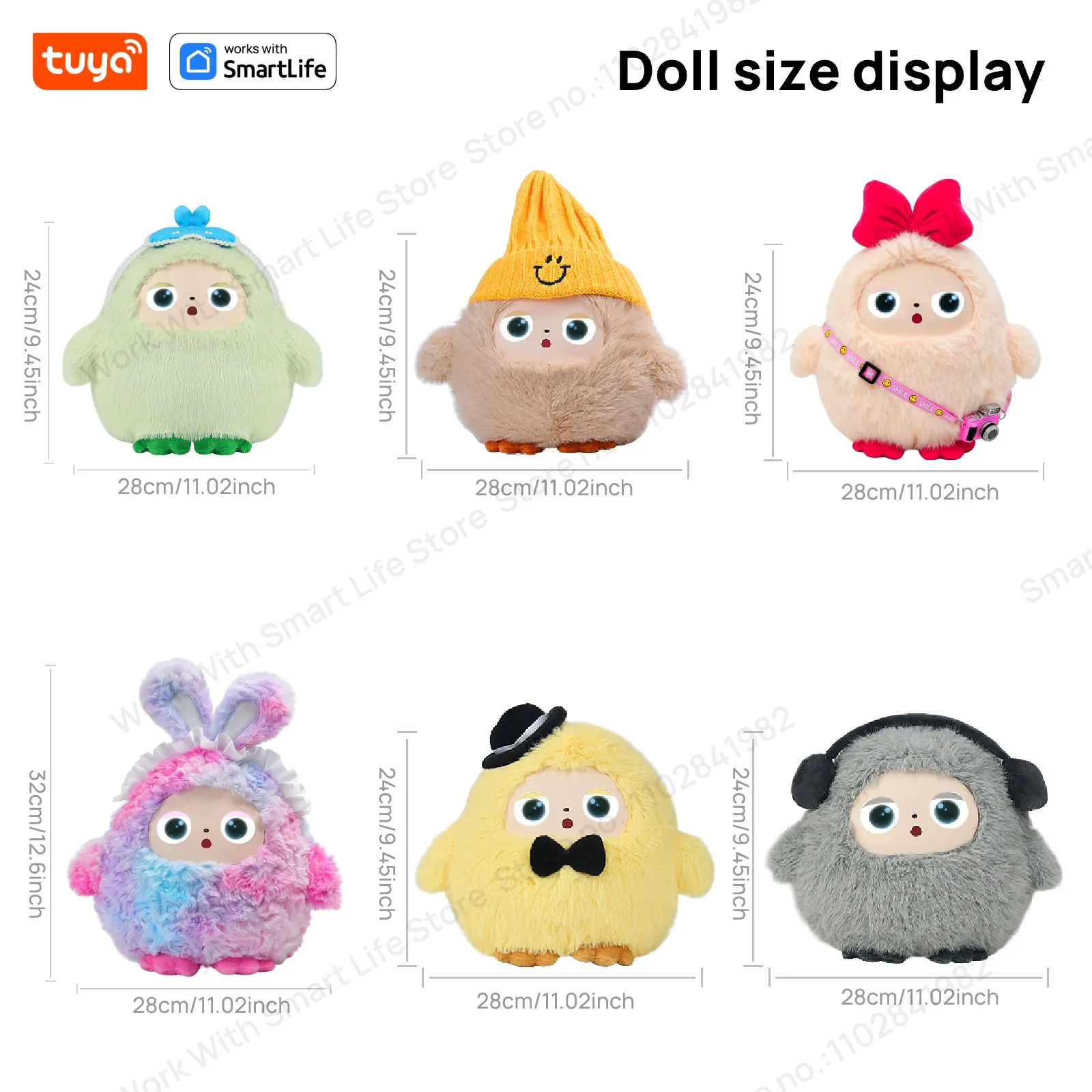 Tuya AI Plush Robot – Smart Voice, LED Eyes & Video Playback – image 2