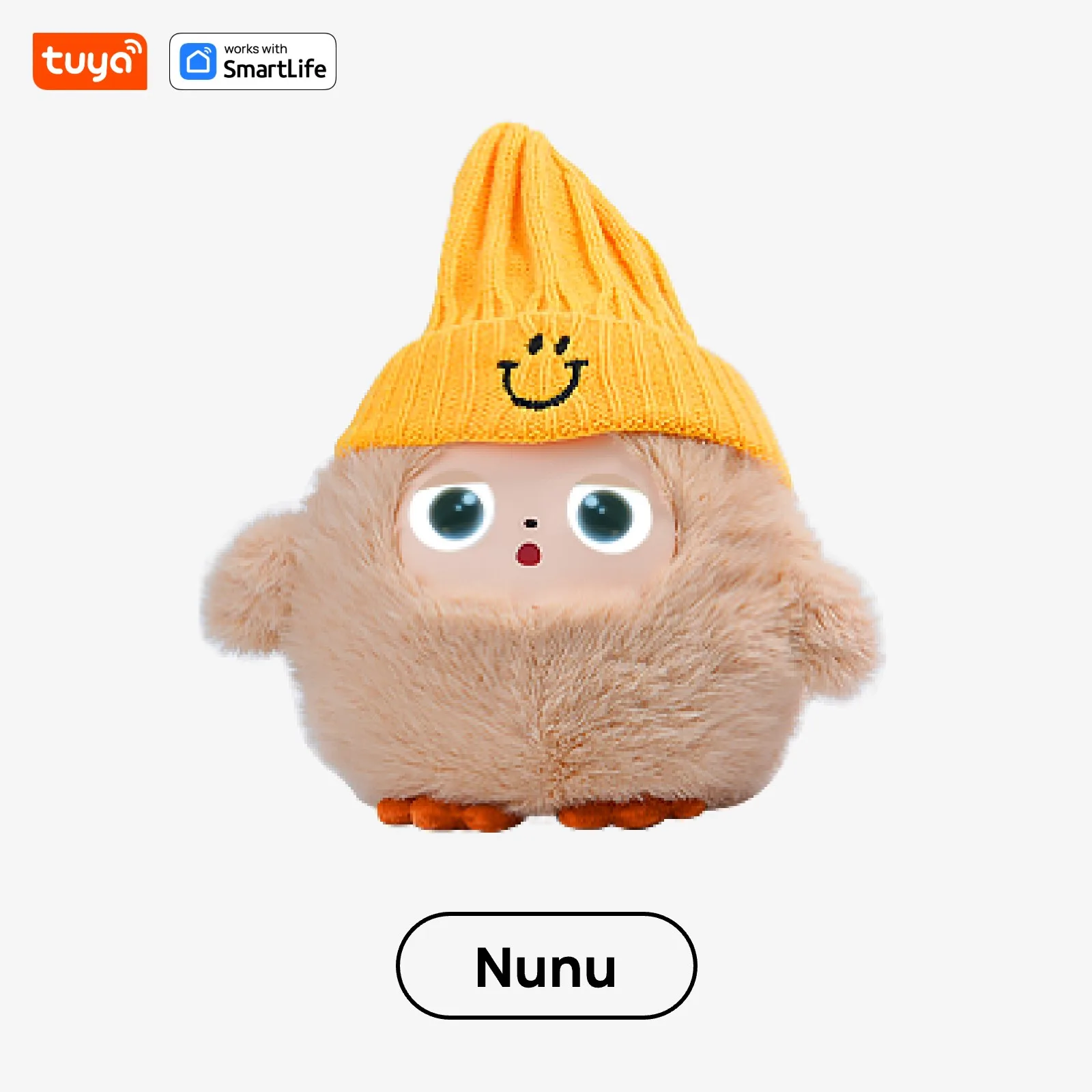 Nunu AI Plush Companion – LED Eyes, Voice Control, Khaki – image 3