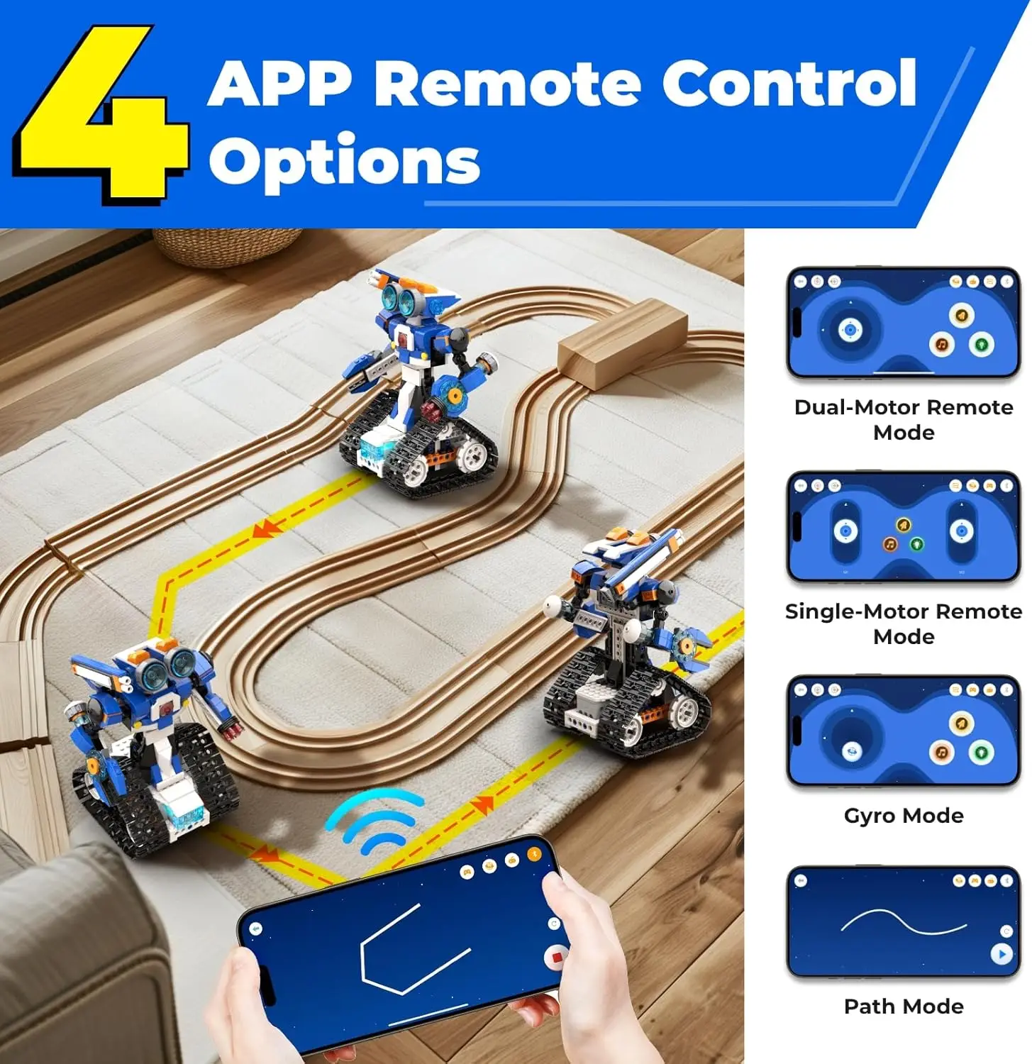 Apitor Robot J – 6-in-1 Coding Robot Kit, App & Remote, Ages 6–12 – image 6