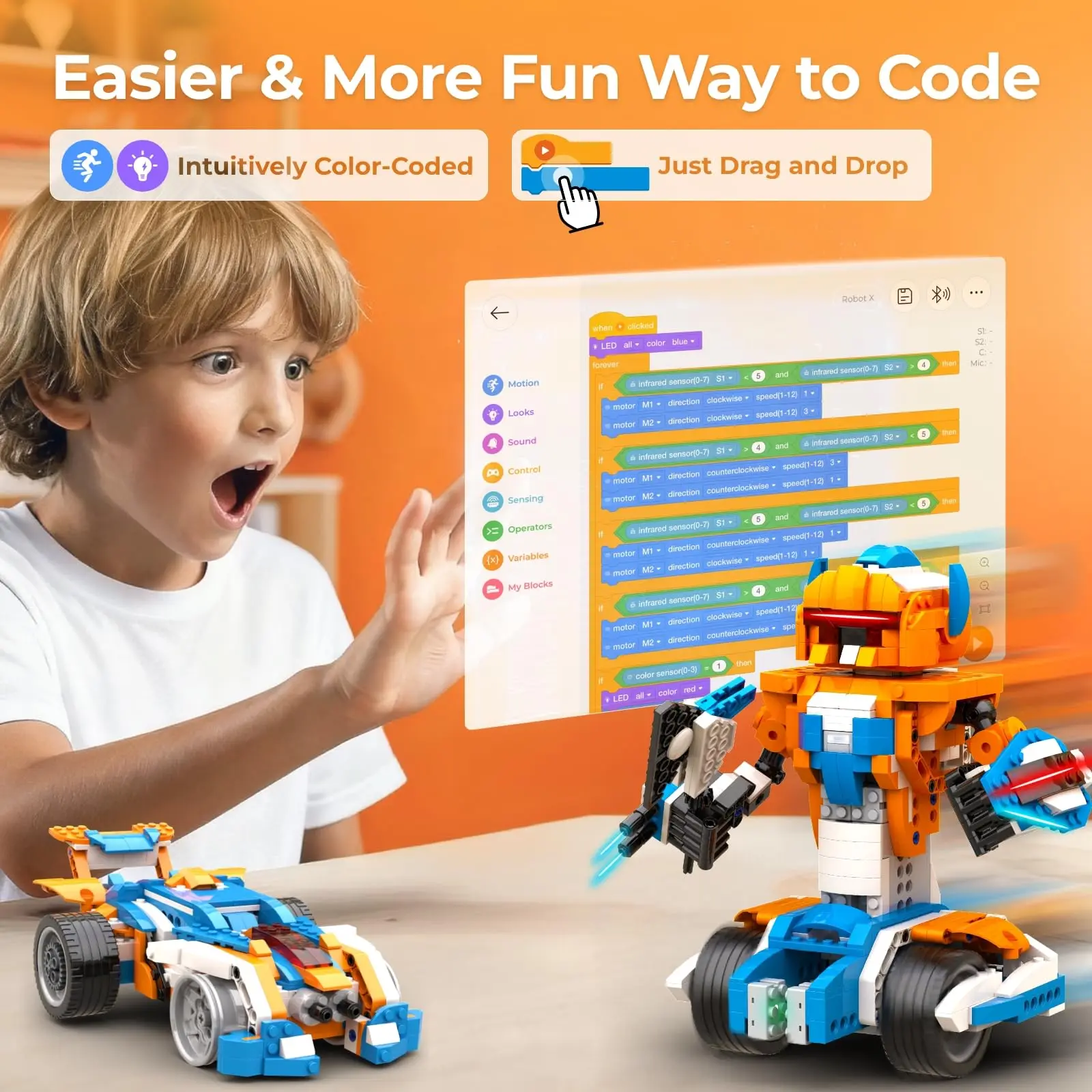 Apitor Robot X – 12-in-1 Coding Kit, 600+ Blocks with Sensors – image 2