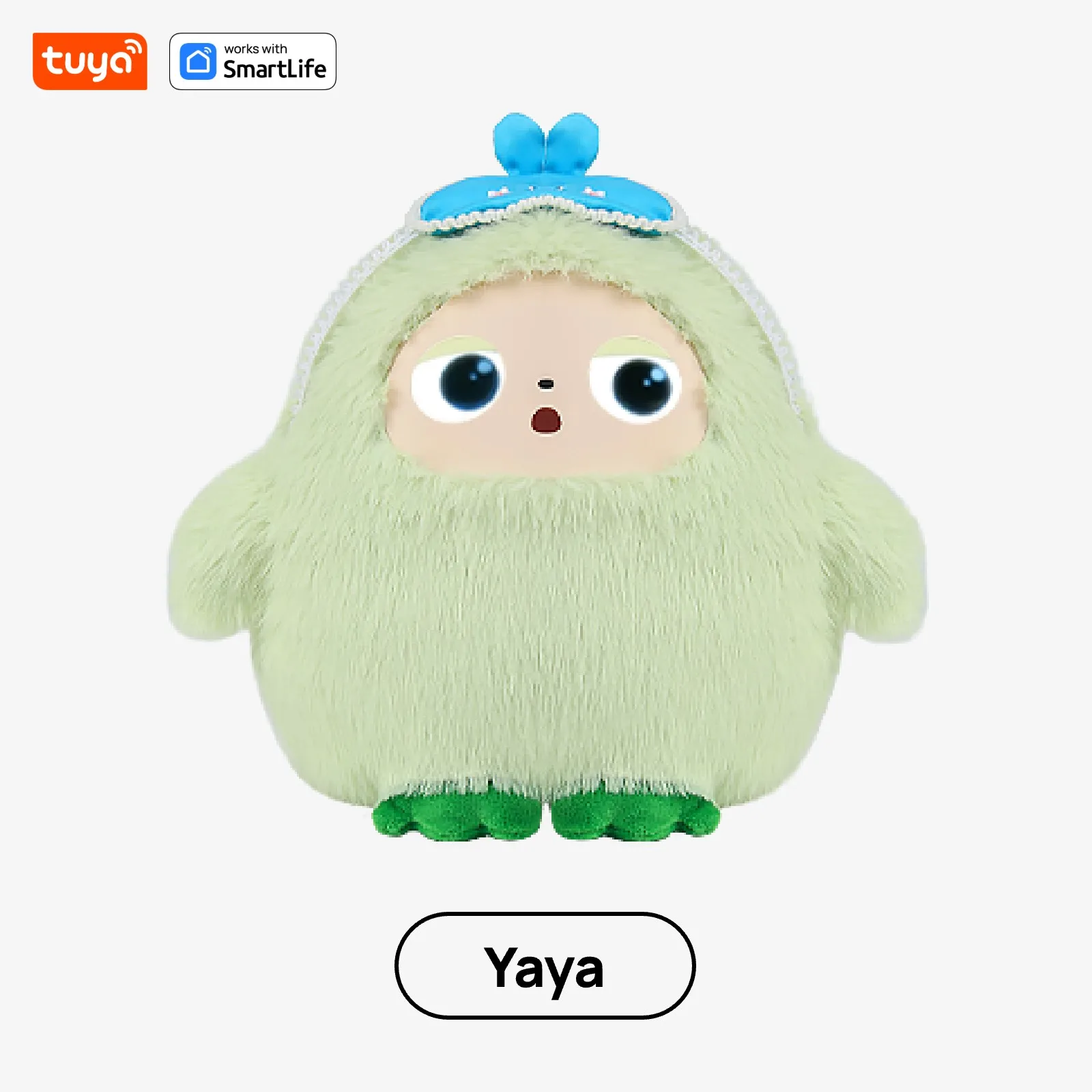 Yaya AI Plush Robot – Smart Voice & LED Eyes, Mint Green – image 5