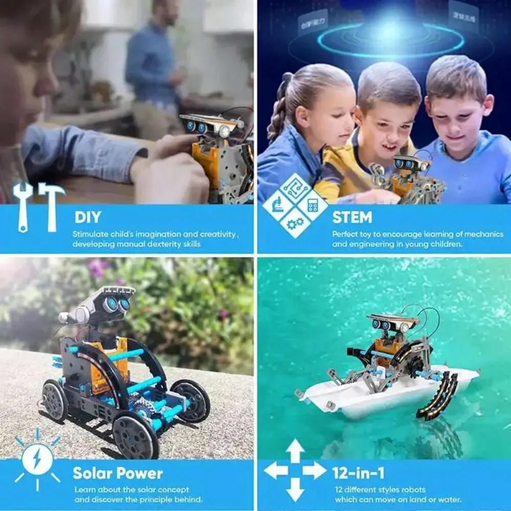 wishiot 12-in-1 Solar Robot Science Kit – Battery-Free Builds – image 5