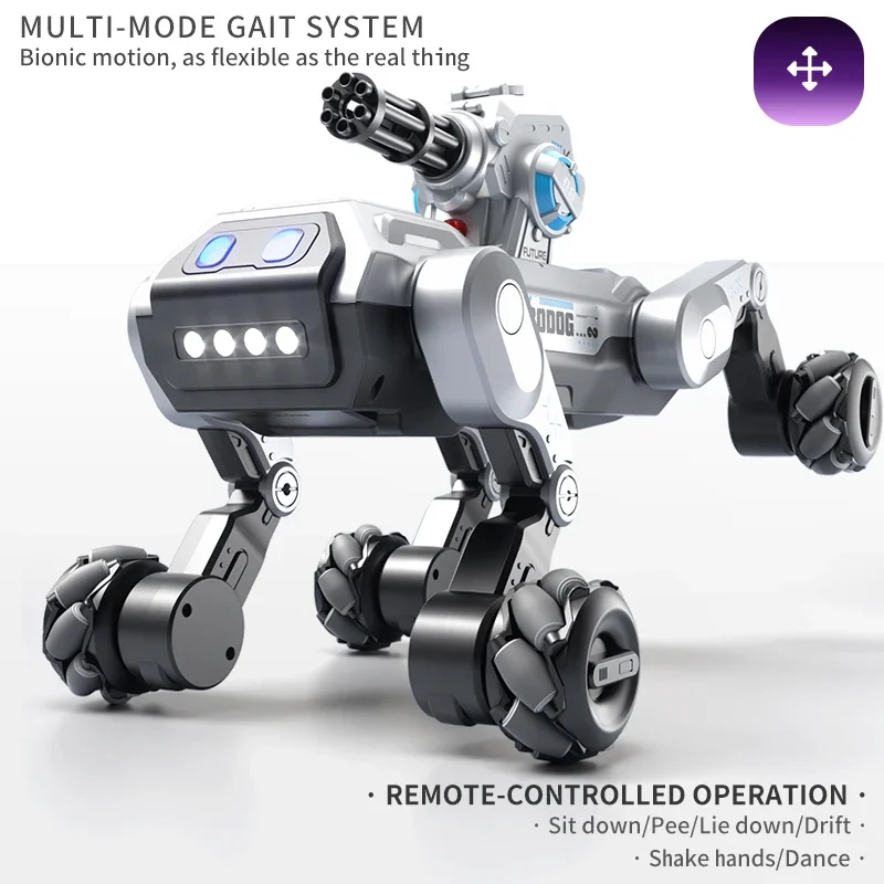 8WD Smart Robot Dog – Voice & Touch Control, Water Bead Turret, Mist Spray – image 2