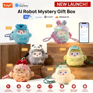 Tuya AI Plush Companion – Smart Voice, LED Eyes, Gift-Boxed E-Pet