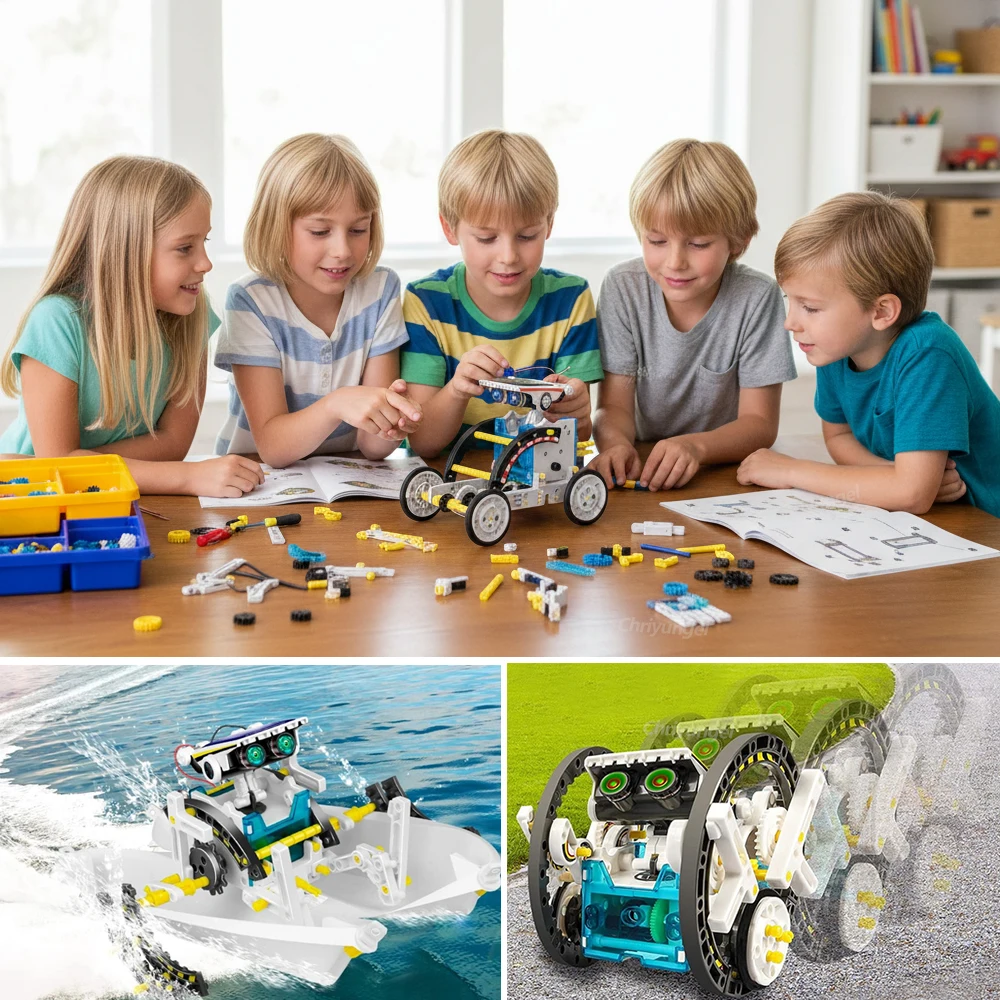 Solar Robot Construction Kit – Builds 13 or 25 Models, Battery-Free – image 4
