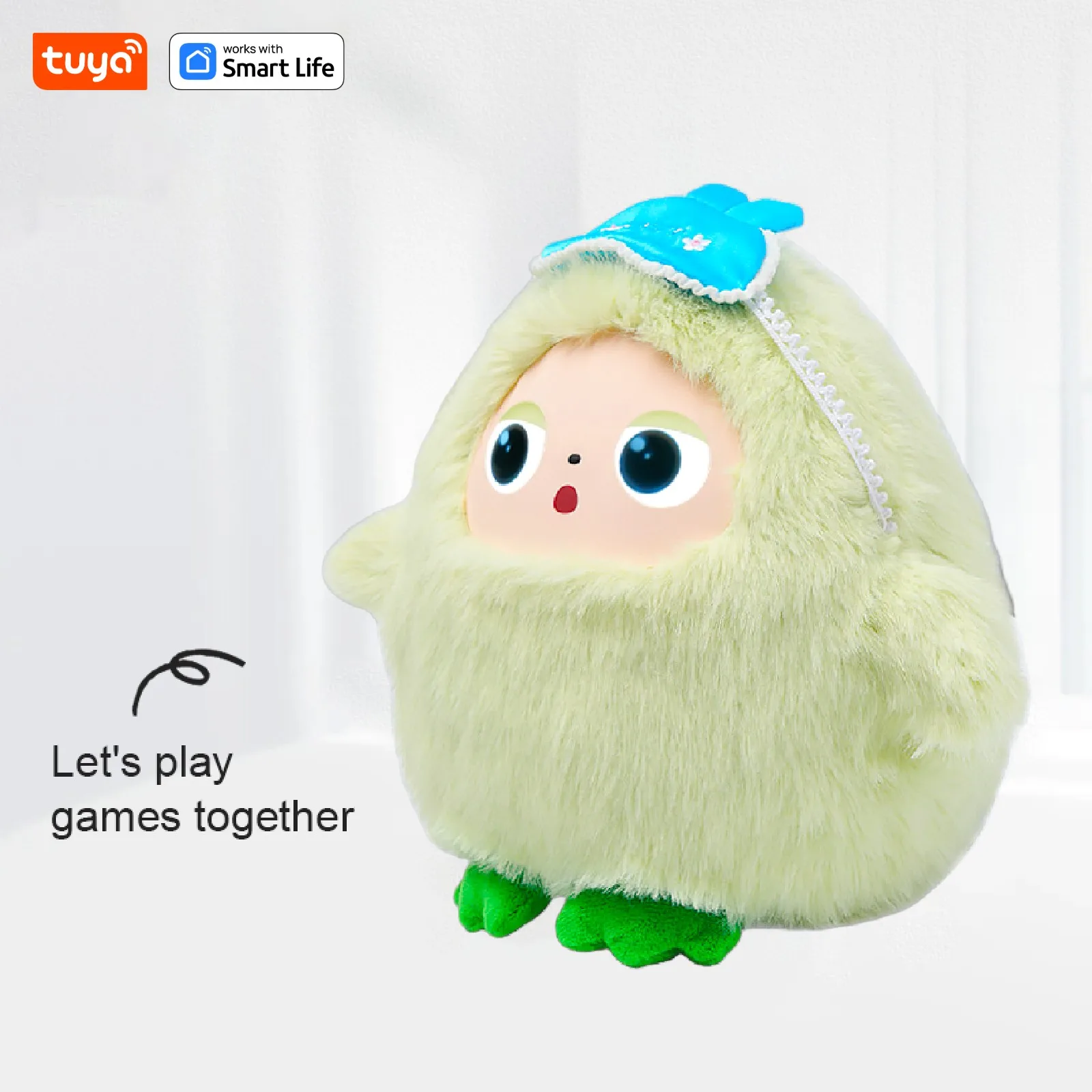 Yaya AI Plush Robot – Smart Voice & LED Eyes, Mint Green – image 7