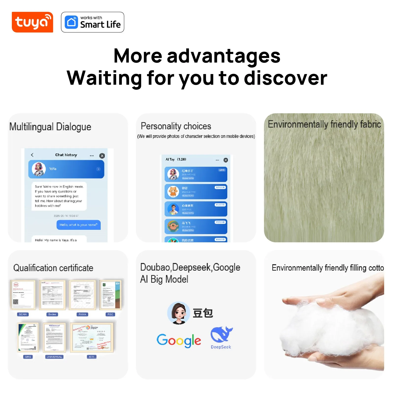 AI Plush Robot Companion – LED Eyes, Dual Dialogue Modes, Tuya App – image 3