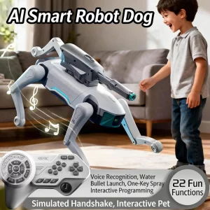 4DRC Y16 AI Robot Dog – App Voice Commands, Programming, 100 m Remote