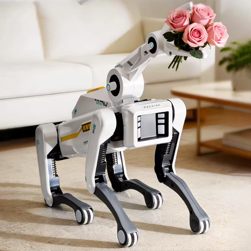 MACHINE Robot Dog with Mechanical Arm – Gripper, Voice Control, Screen Face