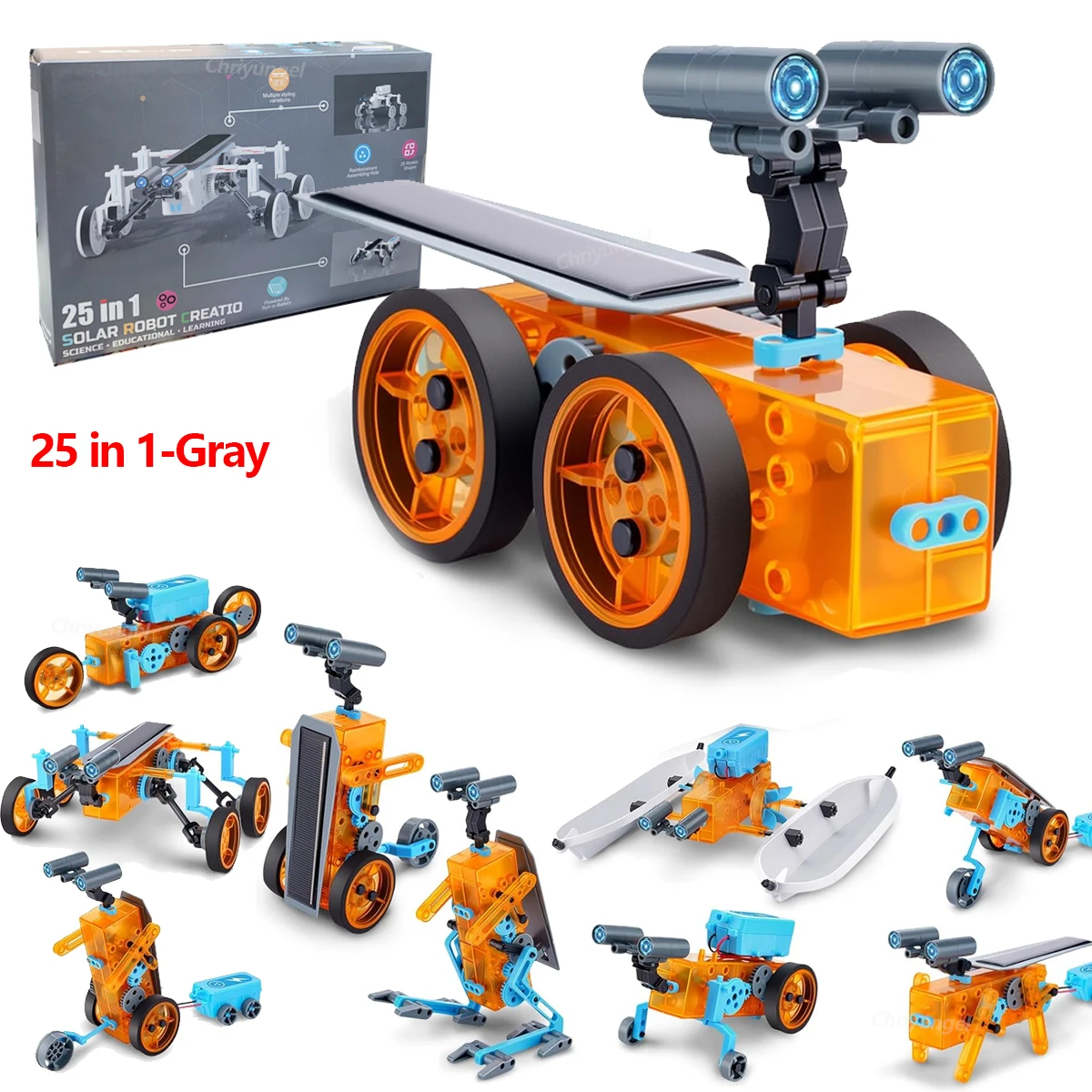 Solar Robot Construction Kit – Builds 13 or 25 Models, Battery-Free – image 8