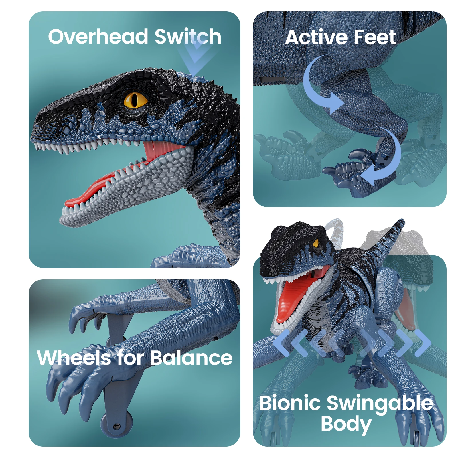 RC Velociraptor – Walking, Growling Dinosaur with Head & Tail Motion – image 5