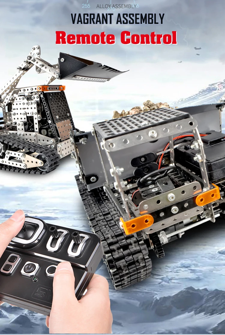 Metal Bulldozer Construction Kit – 1,178 Parts with Working Drivetrain – image 2