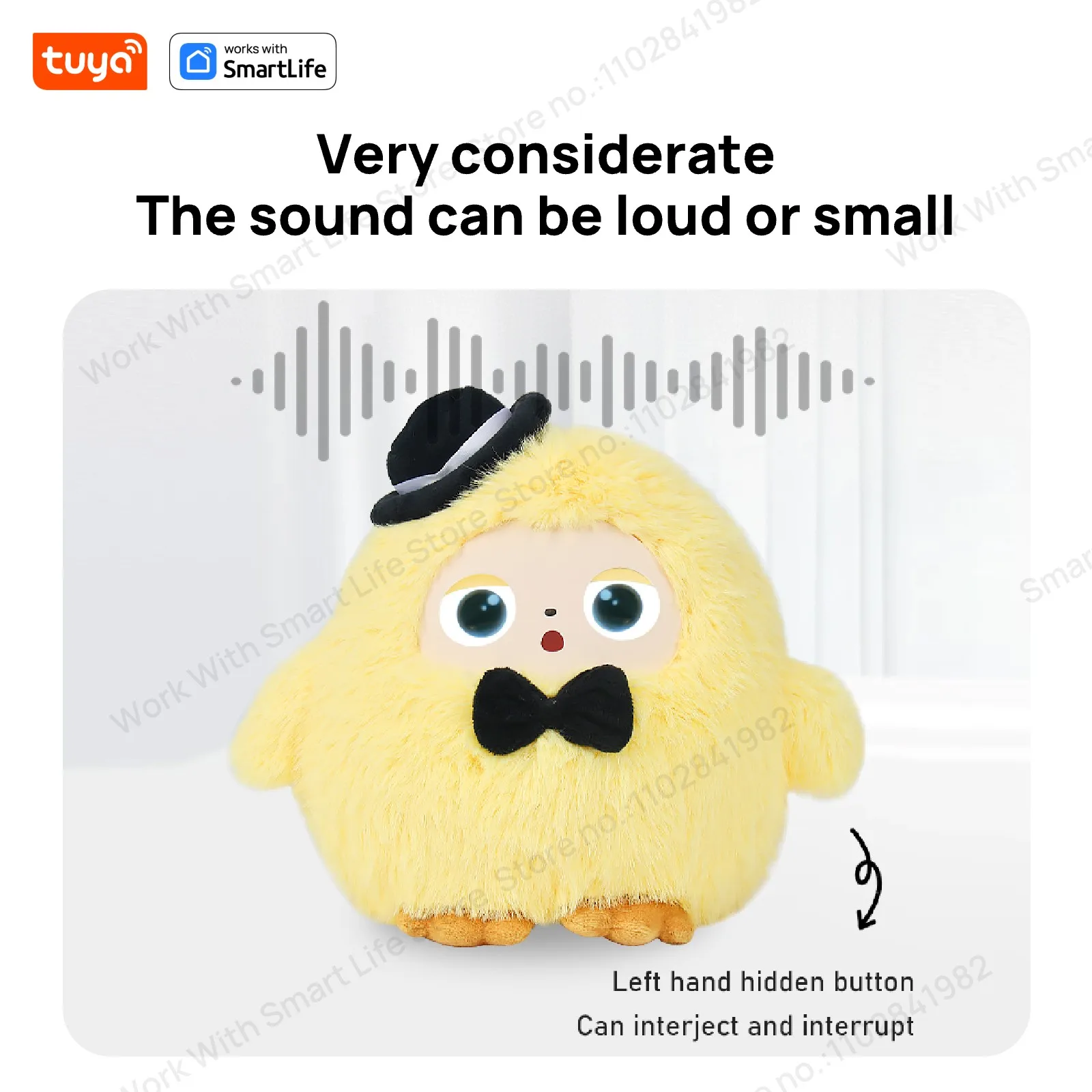 Tuya AI Plush Robot – Smart Voice, LED Eyes & Video Playback – image 6