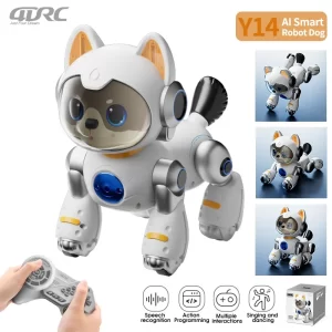 4DRC Y14 AI Robot Dog – Voice Commands, Touch Play, Programmable, 100 m Remote