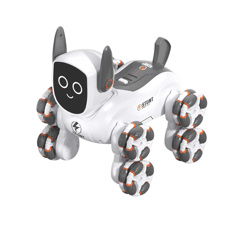 JJRC 8-Wheel Stunt Robot Dog – Gesture Sensing, 2.4GHz Remote, Silver – image 5