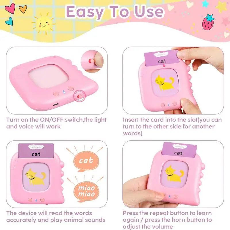 Talking Flash Cards – 224 Words, 12 Topics, Screen-Free Learning – image 2