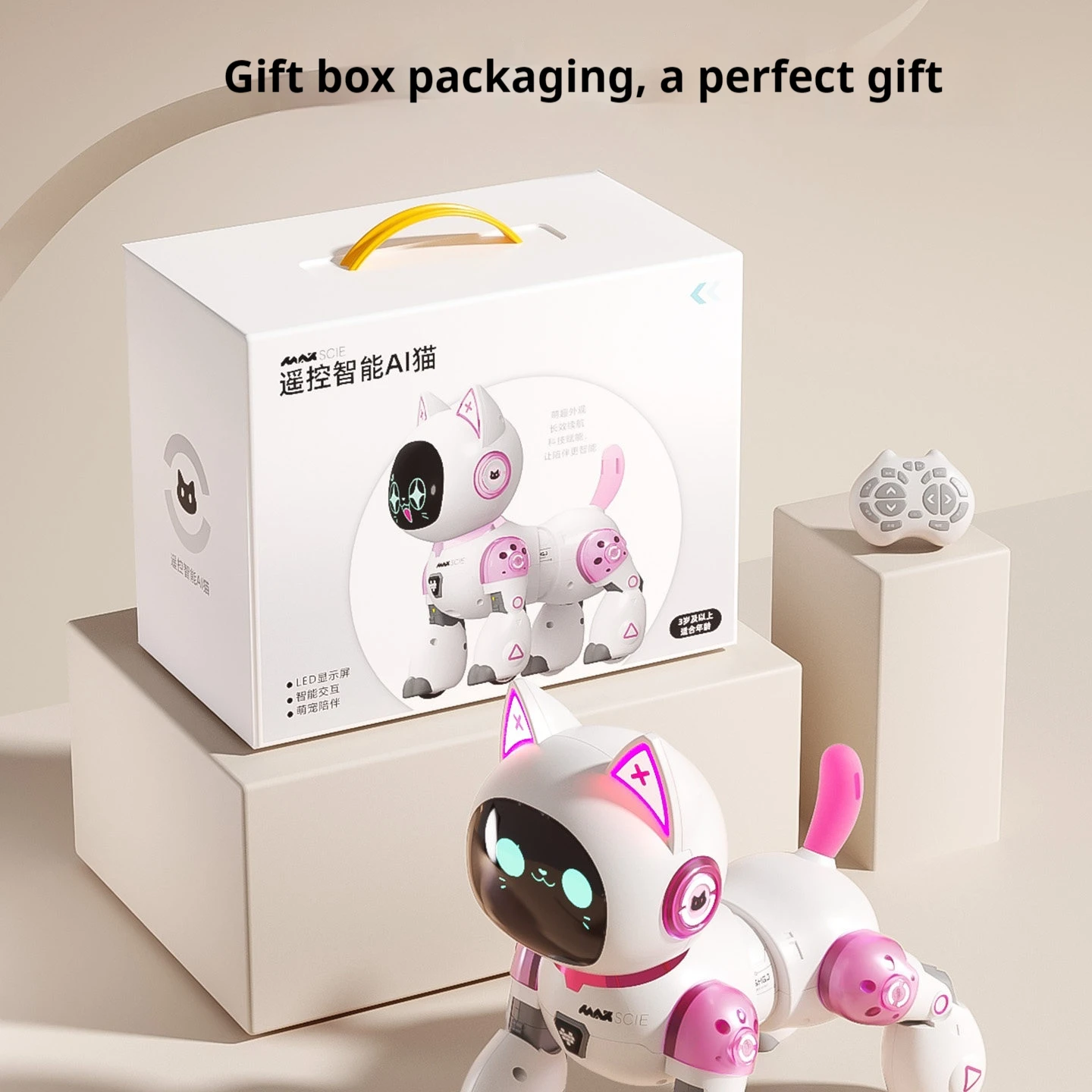 BG021 Dancing Robot Cat – Expressions, Remote Control, Lights & Sound – image 2