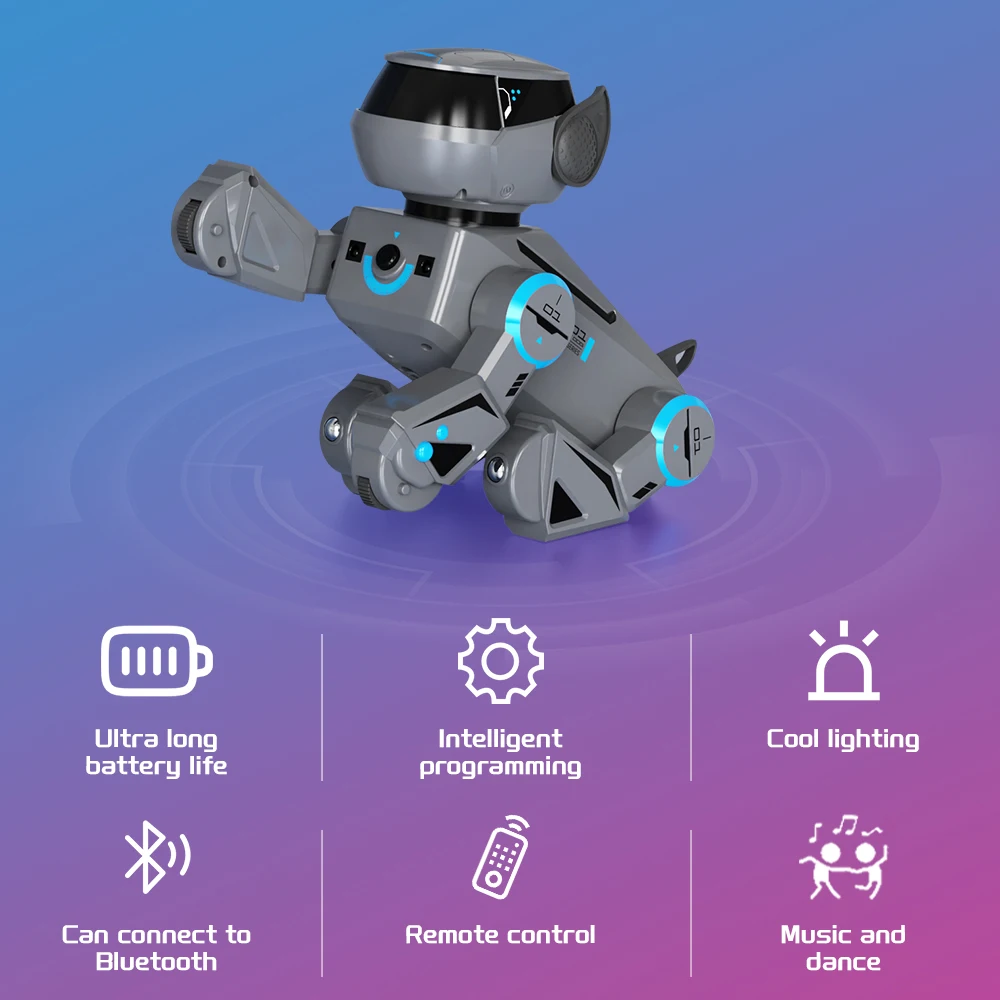 LED Robotic Dog – Bluetooth Music, Sliding Movement, Acrobatics & Light Show – image 2