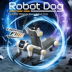 Voice-Command Robot Dog – 360° Stunts & Programmable Dance Modes