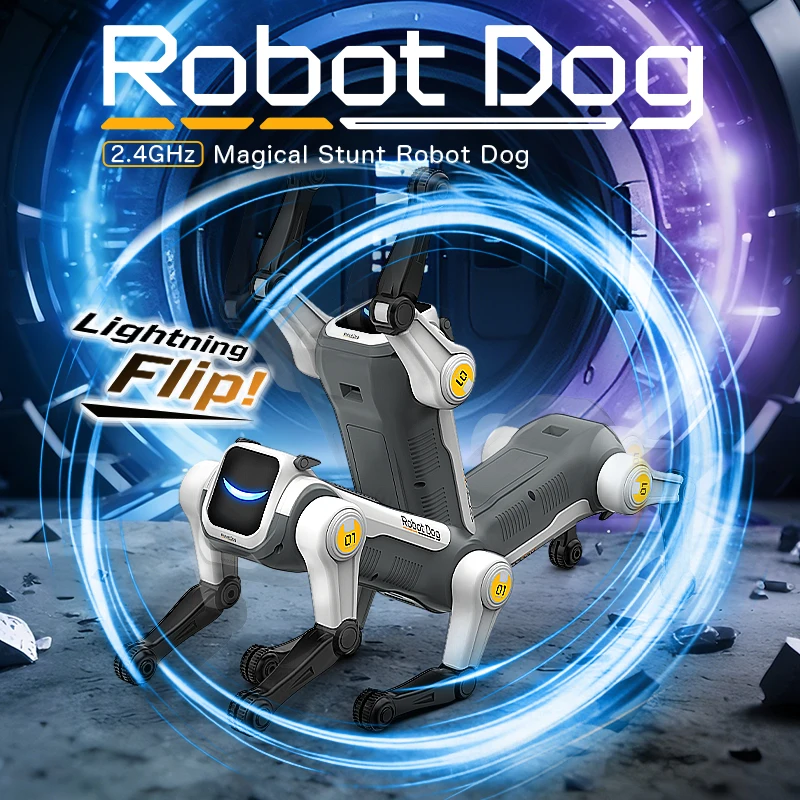 Voice-Command Robot Dog – 360° Stunts & Programmable Dance Modes
