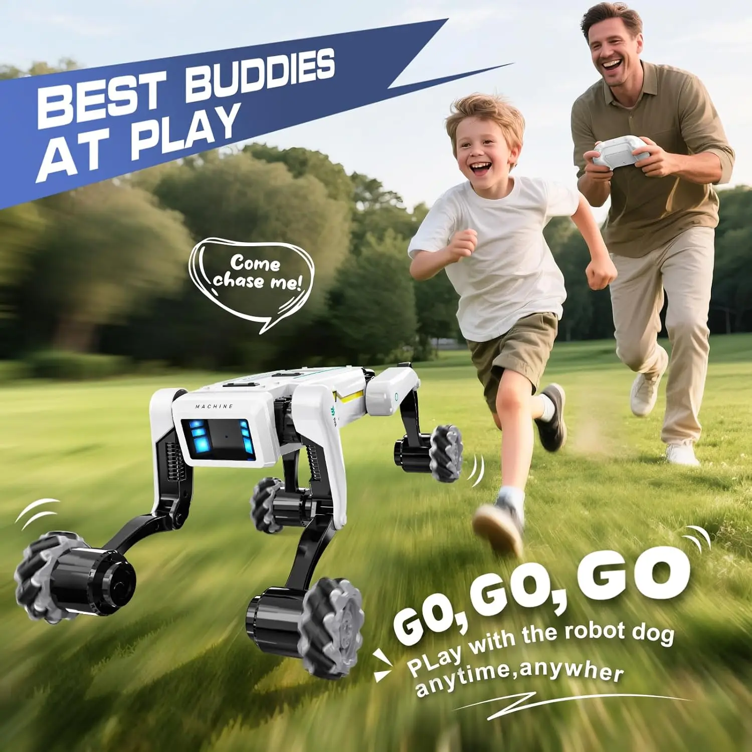 Smart Robot Dog – 30+ Moves, English Voice Commands, App & Remote, USB-C – image 6