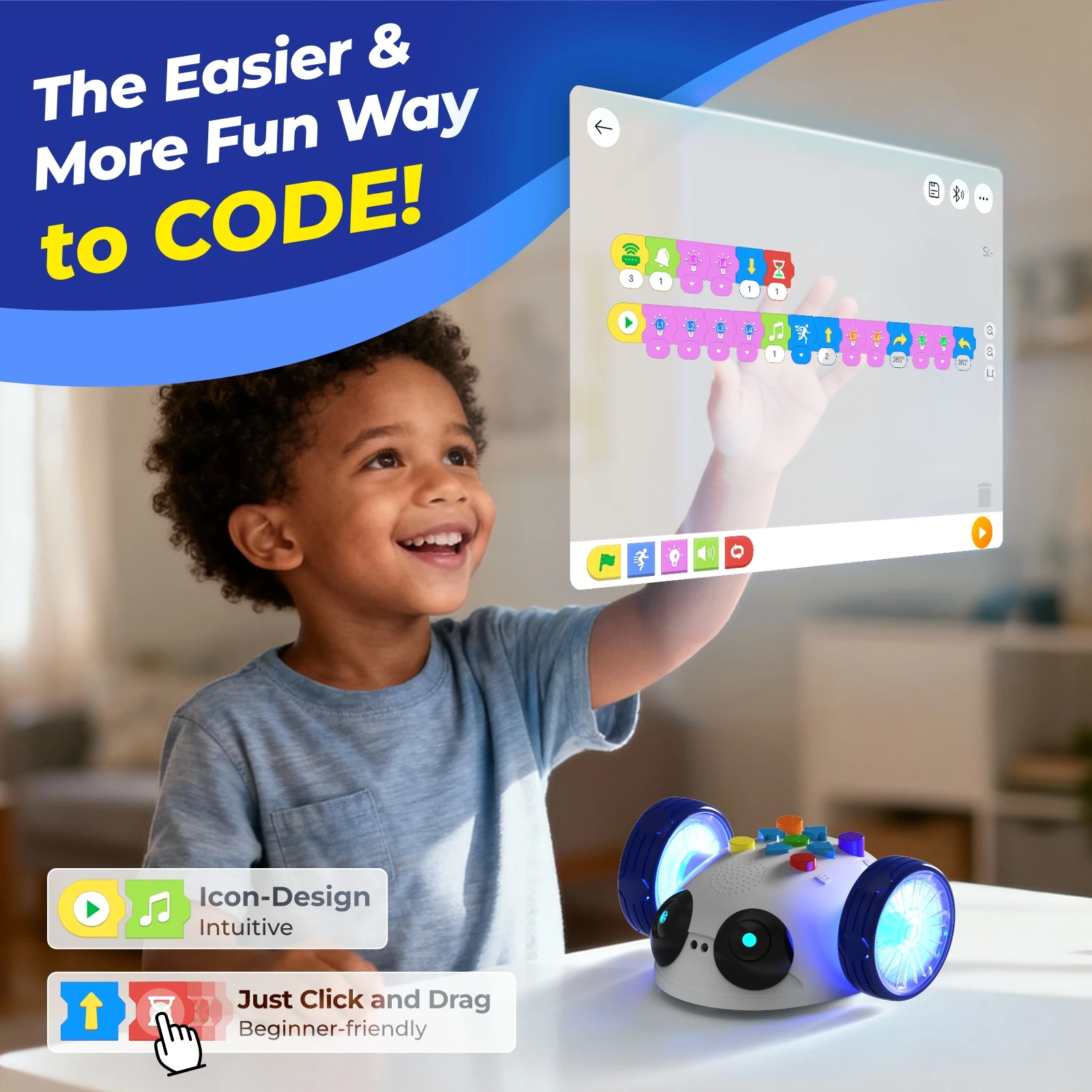 Apitor Robot Wheels – Screen-Free Coding with 48 Cards, Ages 3–6 – image 2